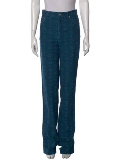 Pre-owned Mcm Vintage Straight Leg Jeans In Blue