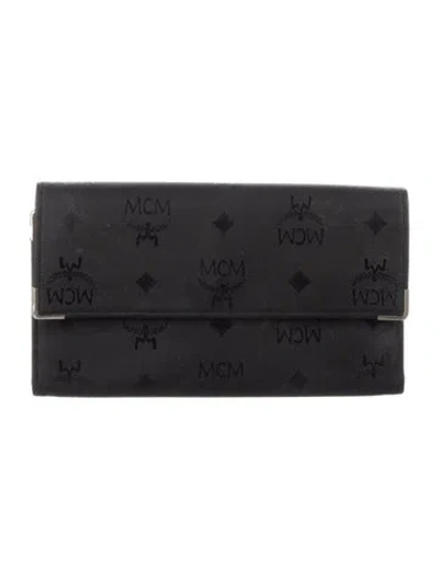 Pre-owned Mcm Vintage Trifold Wallet In Black