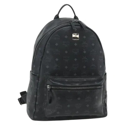 Pre-owned Mcm Vintage Vicetos Leather Black Leather Backpack Bag ()