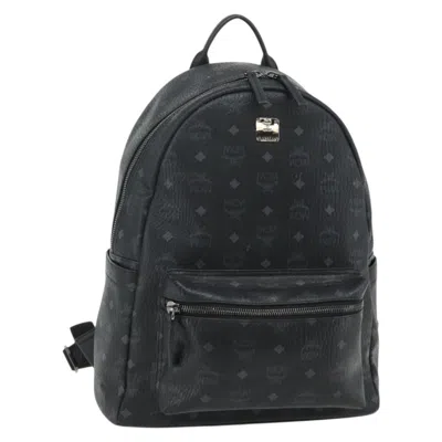 Pre-owned Mcm Vintage Vicetos Leather Black Leather Backpack Bag ()