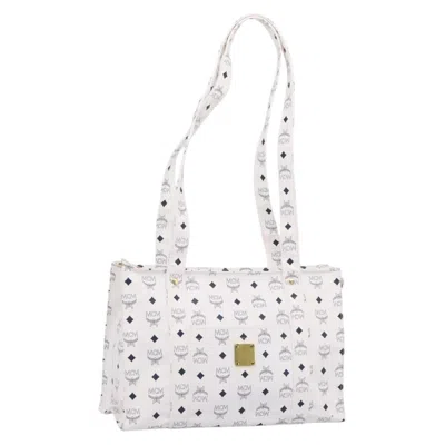Pre-owned Mcm Vintage Visetos Canvas White Canvas Tote Bag Bag ()