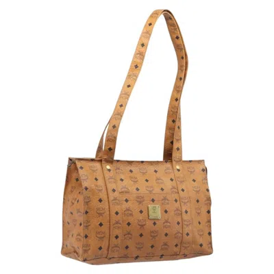 Pre-owned Mcm Vintage Visetos Leather Brown Leather Tote Bag Bag ()