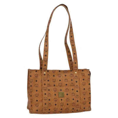 Pre-owned Mcm Vintage Visetos Tote Bag Canvas Brown Canvas Tote Bag Bag ()
