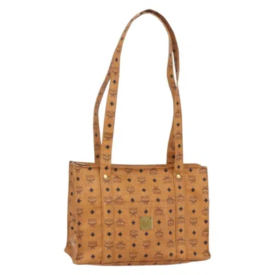 Pre-owned Mcm Vintage Visetos Tote Bag Canvas Brown Pvc Tote Bag Bag ()