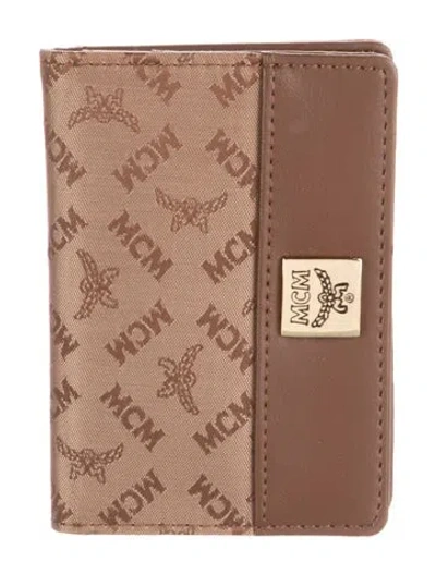 Pre-owned Mcm Vintage Visetos Wallet In Brown