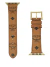 Mcm Visetos Apple Watch Band In Brown