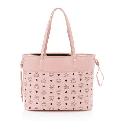Mcm Visetos Aren Medium Shopper Tote In Pink
