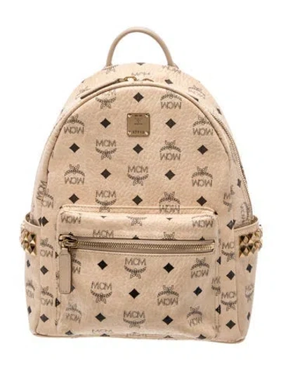 Pre-owned Mcm Visetos Backpack In Neutral
