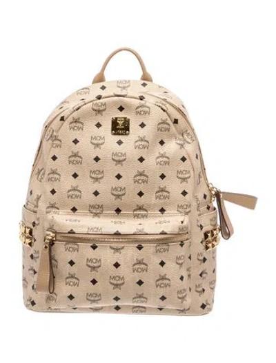 Pre-owned Mcm Visetos Backpack In Neutral