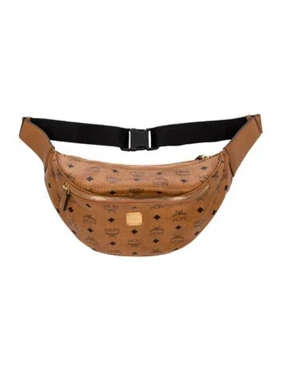 Pre-owned Mcm Visetos Belt Bag In Brown