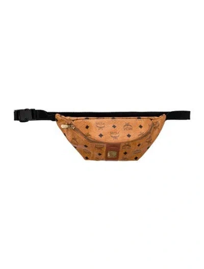 Pre-owned Mcm Visetos Belt Bag In Neutral
