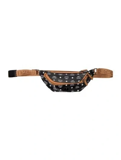Pre-owned Mcm Visetos Belt Bag W/ Tags In Blue
