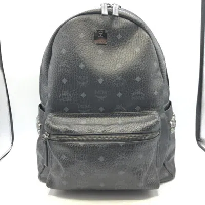 Pre-owned Mcm Visetos Black Backpack ()