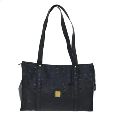 Pre-owned Mcm Visetos Black Canvas Tote Bag ()