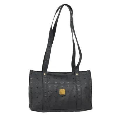 Pre-owned Mcm Visetos Black Canvas Tote Bag ()