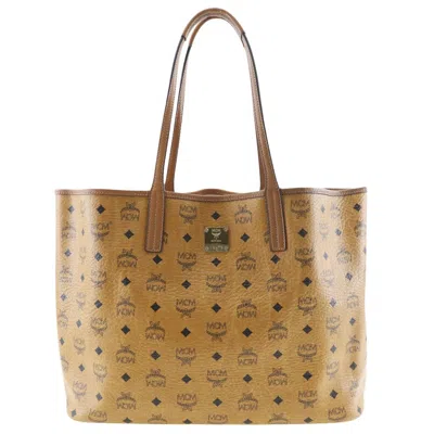 Mcm Visetos Brown Canvas Tote Bag ()