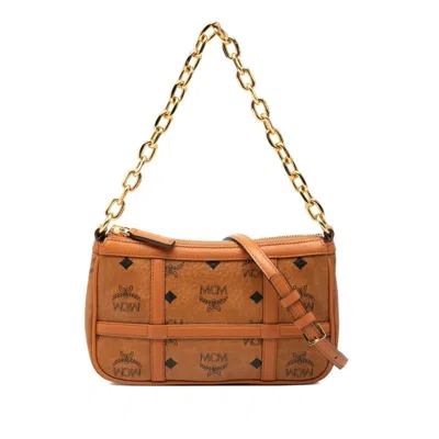 Pre-owned Mcm Visetos Brown Pvc Leather Handbag Shoulder Bag ()