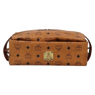 Pre-owned Mcm Visetos Canvas Clutch Bag () In Brown