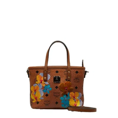 Mcm Visetos Canvas Handbag () In Brown