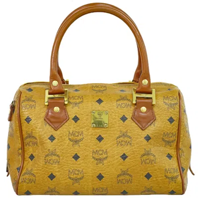 Pre-owned Mcm Visetos Canvas Handbag () In Brown