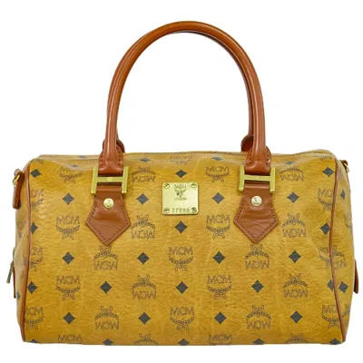 Pre-owned Mcm Visetos Canvas Handbag () In Brown