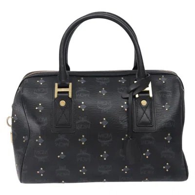 Pre-owned Mcm Visetos Canvas, Leather Handbag () In Black