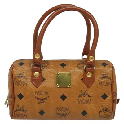 Pre-owned Mcm Visetos Canvas, Leather Handbag () In Multi