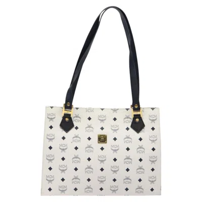 Pre-owned Mcm Visetos Canvas Shoulder Bag ()