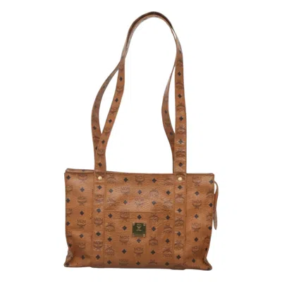 Pre-owned Mcm Visetos Canvas Shoulder Bag () In Brown