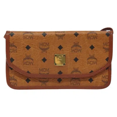 Pre-owned Mcm Visetos Canvas Shoulder Bag () In Brown