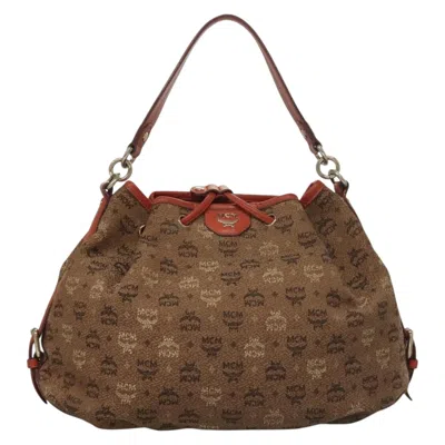 Pre-owned Mcm Visetos Canvas Shoulder Bag () In Brown