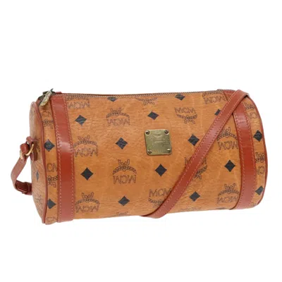 Pre-owned Mcm Visetos Canvas Shoulder Bag () In Brown