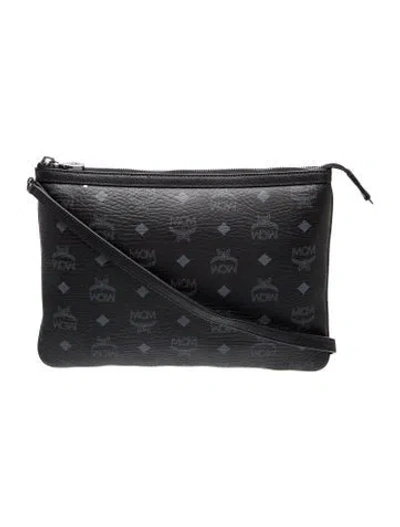 Pre-owned Mcm Visetos Clutch In Black