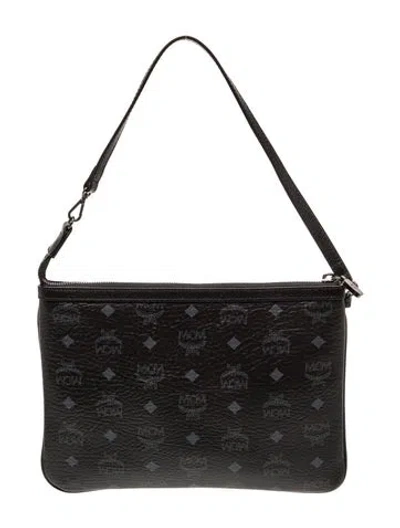 Pre-owned Mcm Visetos Clutch In Black