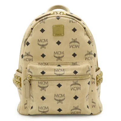 Pre-owned Mcm Visetos Coated Canvas Backpack In Brown