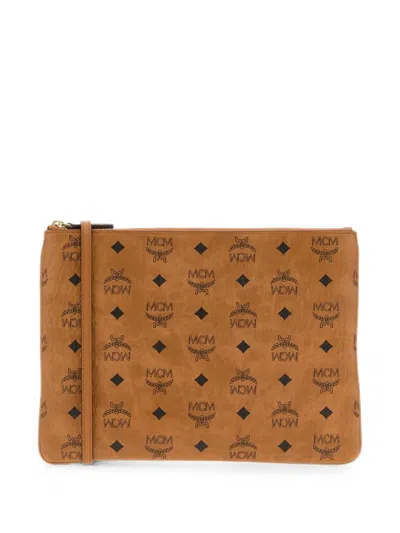 Mcm Visetos Cross Body Bag In Brown
