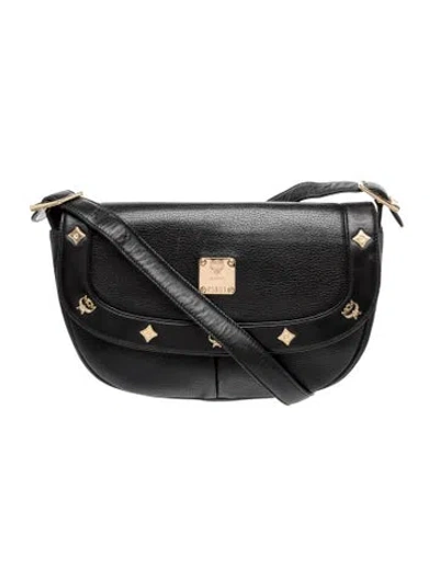 Pre-owned Mcm Visetos Crossbody Bag In Black