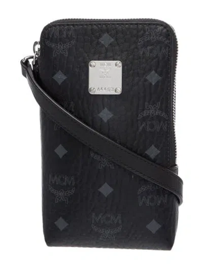Pre-owned Mcm Visetos Crossbody Bag In Black