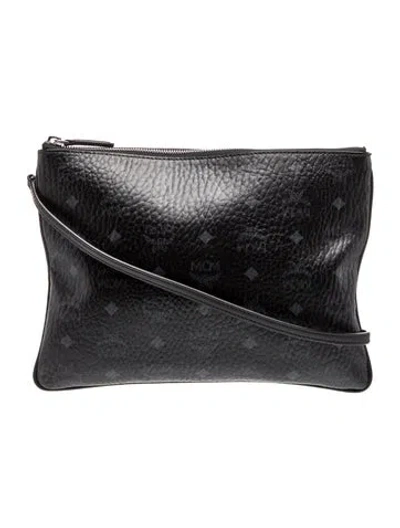 Pre-owned Mcm Visetos Crossbody Bag In Black