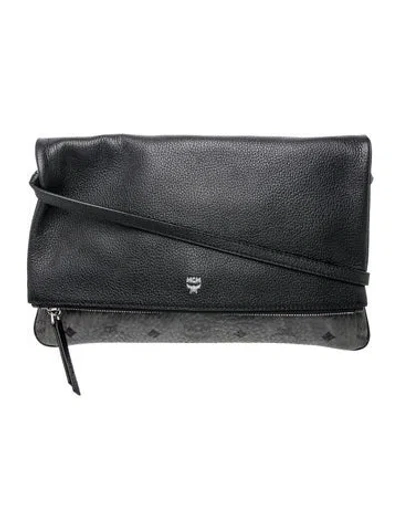 Pre-owned Mcm Visetos Crossbody Bag In Black
