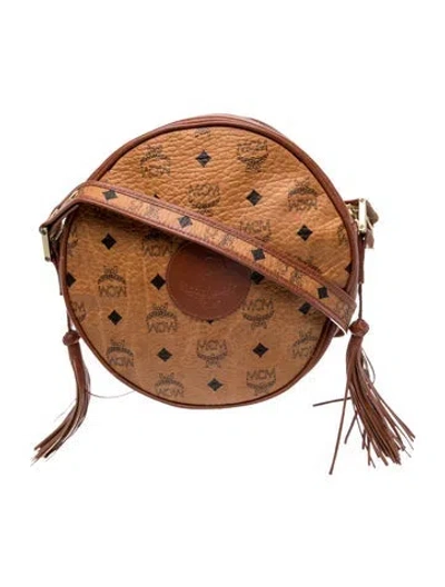 Pre-owned Mcm Visetos Crossbody Bag In Brown