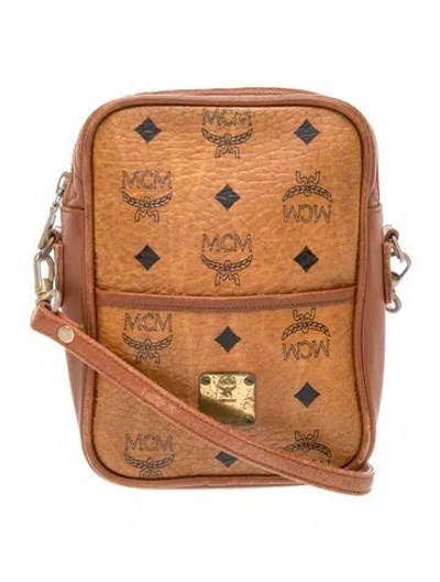 Pre-owned Mcm Visetos Crossbody Bag In Brown