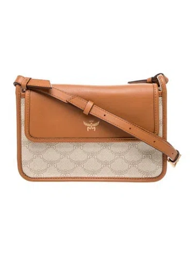 Pre-owned Mcm Visetos Crossbody Bag In Brown