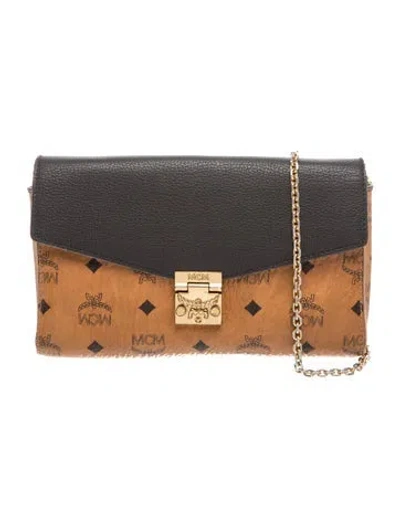 Pre-owned Mcm Visetos Crossbody Bag In Brown