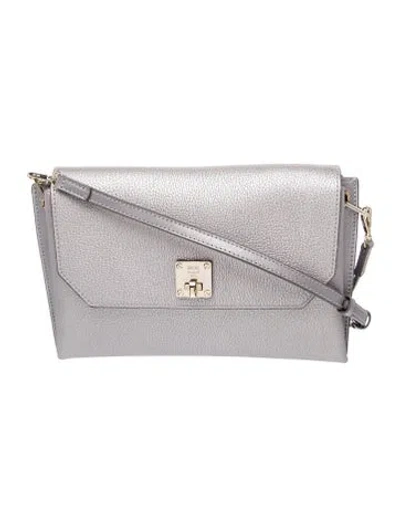 Pre-owned Mcm Visetos Crossbody Bag In Gray