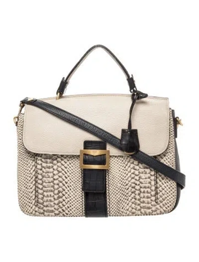 Pre-owned Mcm Visetos Crossbody Bag In Neutral