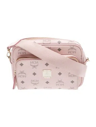 Pre-owned Mcm Visetos Crossbody Bag In Pink