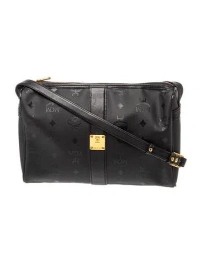 Pre-owned Mcm Visetos Crossbody Bag Vintage In Black