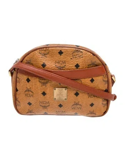 Pre-owned Mcm Visetos Crossbody Bag Vintage In Brown