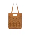Mcm Diamond Tote In Visetos Leather Mix In Brown